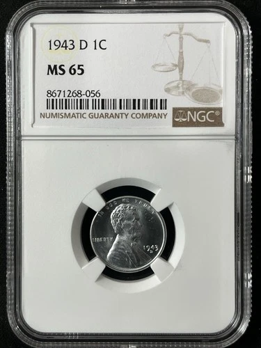1943-D  1C Lincoln Wheat One Cent  NGC MS65  8671268-056