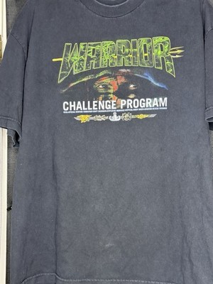Vintage American Navy Warrior Challenge Program Alstyle T-shirt Black Y2K USA