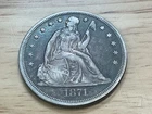1871 Seated Liberty Silver Dollar