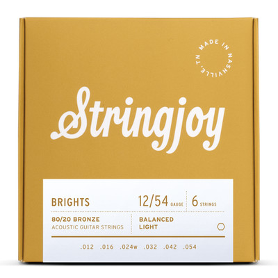Stringjoy BB1254 Akustikgitarrensaiten BRIGHTS 80/20 Bronze 12-54