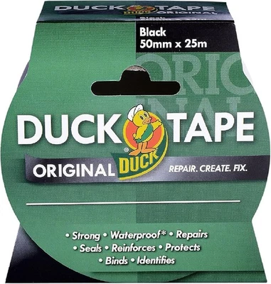 Duck Tape Original Black, 50mm x 25m. The original high strength 25m, Black