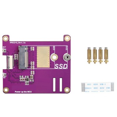 PCIE M.2 NVME 2230 2242 Gen3 SSD HAT Erweiterungsplatinen-Kit für  5 PCIE M8812