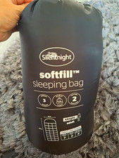 Silentnight Softfill 3-Season Sleeping Bag Single Adult Black 180 x 75cm