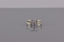 Sterling Silver Cubic Zirconia Wavy Triple Split Band Ring 925 Sz: 6