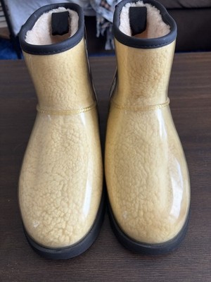 Size 10-UGG CLASSIC CLEAR MINI Transparent Waterproof Boots- Style 1113190