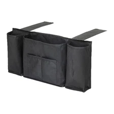 5-Pocket Bedside Hanging Caddy Storage Organizer Bag - Black