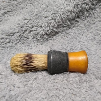 Rubberset #153 Butterscotch Bakelite Handle Vintage Shaving Brush