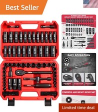 96-piece 38 Drive Impact Socket Wrench And Bit Set Sae 516-34 Metric...