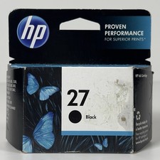 Genuine HP 27 Black Ink Cartridge OEM Sealed Expired Nov 2015 C8727AN