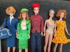 Vintage Barbie lot , bubblecut Ken, midge, fashion queen case clothing