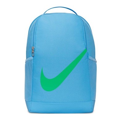 YOUTH UNISEX NIKE BRASILIA BACKPACK 18L_UNIVERSITY BLUE/GREEN SHOCK
