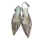 Tony Bianco Crush Pumps Womens Size 7 Zebra Haircalf Slingback Kitten Heels