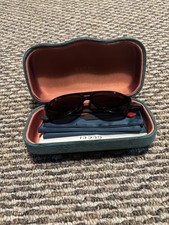 Gucci Sunglasses New With In The Case, Unisex Black With Green / Red Stylish