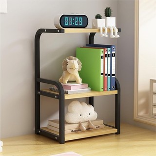 Metal Desk Shelf Organizer 3 Tier Office Wood Storage Rack Freestand X0029IFTBJ