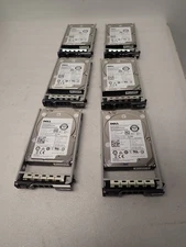 Lot of  (6) Dell 600GB 10K RPM SAS 6G HDD 2.5in SFF Hard Disk Drive w/ Dell Tray