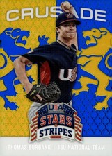 2015 Panini USA Baseball Stars & Stripes #91 Thomas Burbank Crusade Blue