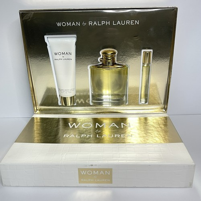 #ad #ad WOMAN By Ralph Lauren 3 piece Gift set EDP 3.4 Oz. Perfume Spray NEW $289.99