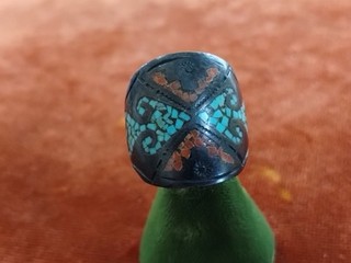 Vtg NATIVE AMERICAN Ring Navajo Signed RB #D1