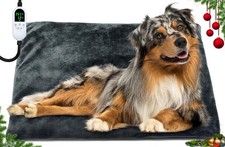 Pet Heating Pad 18x28 Inch, Safe Heated Pad for Dogs and Cats with 12 Level T...