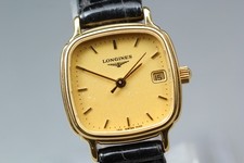 Montre pour femme LONGINES 152 7099 cadran doré date 23 mm Qz du JAPON [Exc+5]