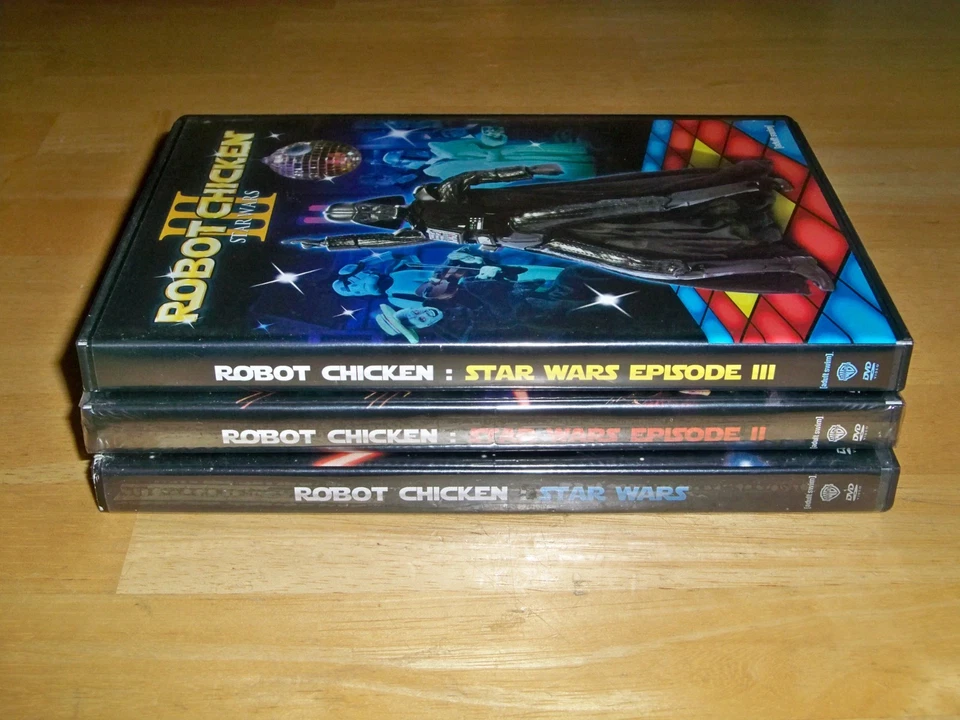 ROBOT CHICKEN -- STAR WARS  Episodes 1 2 3 -- DVDs - Image 2 of 3