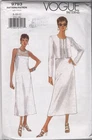 Vintage Uncut Vogue Sewing Pattern 9793 Bolero Jacket A Line Dress 90s 8 10 12