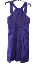 David's Bridal Bridesmaid Dress Style #83690 – Size 12 – Purple Halter Neck