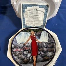 1998 Marilyn Monroe Plate Get Out The Fire Hose 2528A BradEx COA