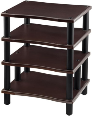 Monolith XL 4-Tier Audio Stand - Open Air Design, 75 Lbs per Shelf, Espresso
