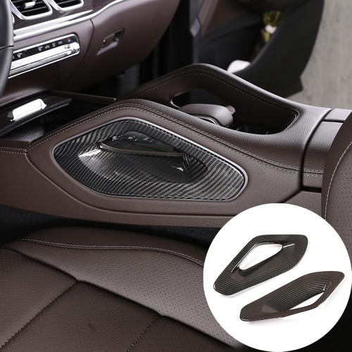 Real Fiber Center Control Shift Gear Side Panel Cover Trim For Benz GLE GLS 2020 - Picture 4 of 12