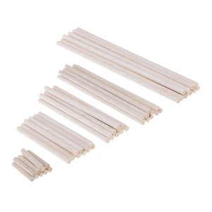10x Natural Balsa Wood Woodcraft Round Wood Stick Dowel Rod Home
