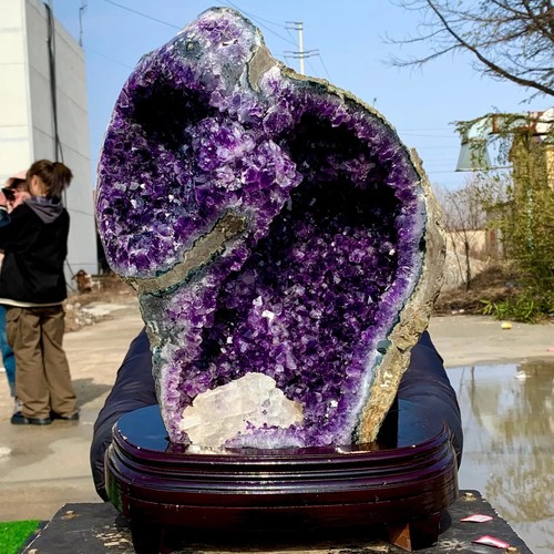 29.12LB Natural Amethyst geode quartz cluster crystal specimen Healing - 第 1/18 張圖片