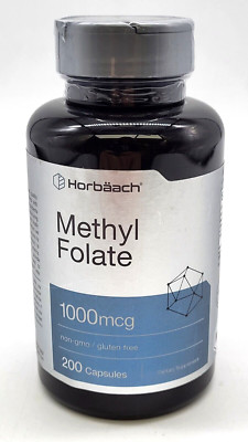 Methyl Folate 1000 mcg | 200 Capsules - 5-MTHF Methylfolate by Horbaach | Fresh