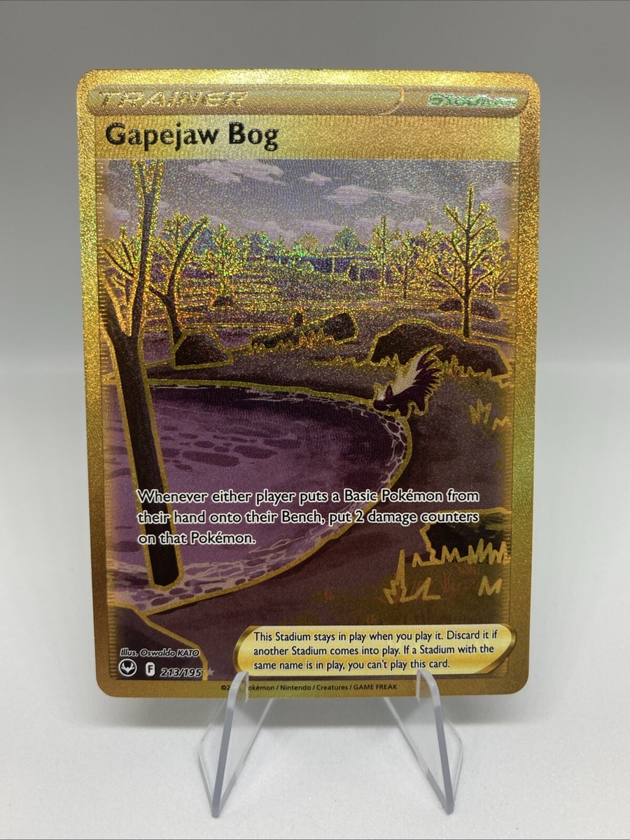 Pokemon Gold Trainer Gapejaw Bog 213/195 Silver Tempest 2022