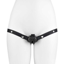 Black Resin Male Chastity Device Inverted Cage for Men Locking Belt with 4 Rings