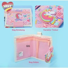 Kids Wallet Unicorn Wallet Gifts for Girls Unicorn Sling Bifold Wallet for Girls