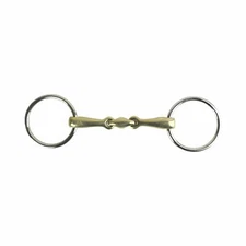 AK Loose Ring with Double Jointed Lozenge Horse Riding Bits in German Silver