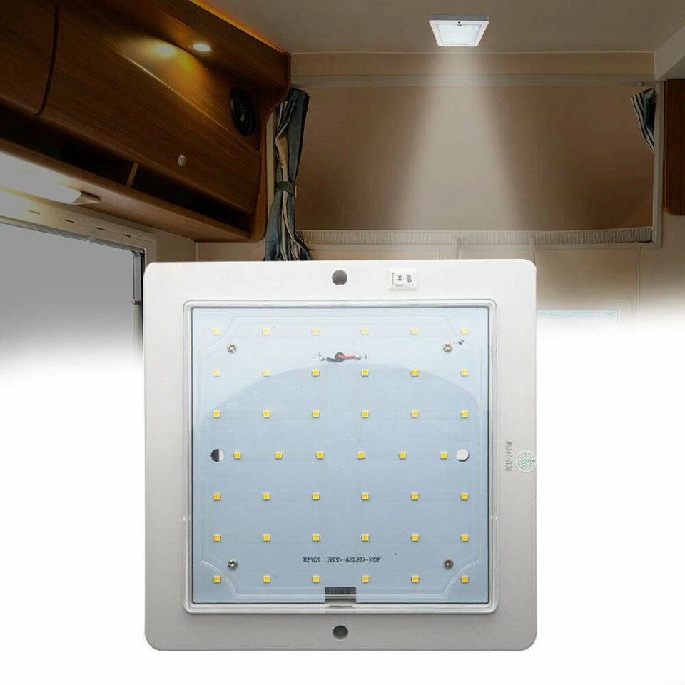 12V Weiß LED Innenraumleuchte Beleuchtung LED Deckenlampe Wohnmobil Wohnwagen - Bild 3 von 4