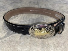 Youth Boy's Nocona Bull Rider Buckle  Black Belt SZ 22 4410401