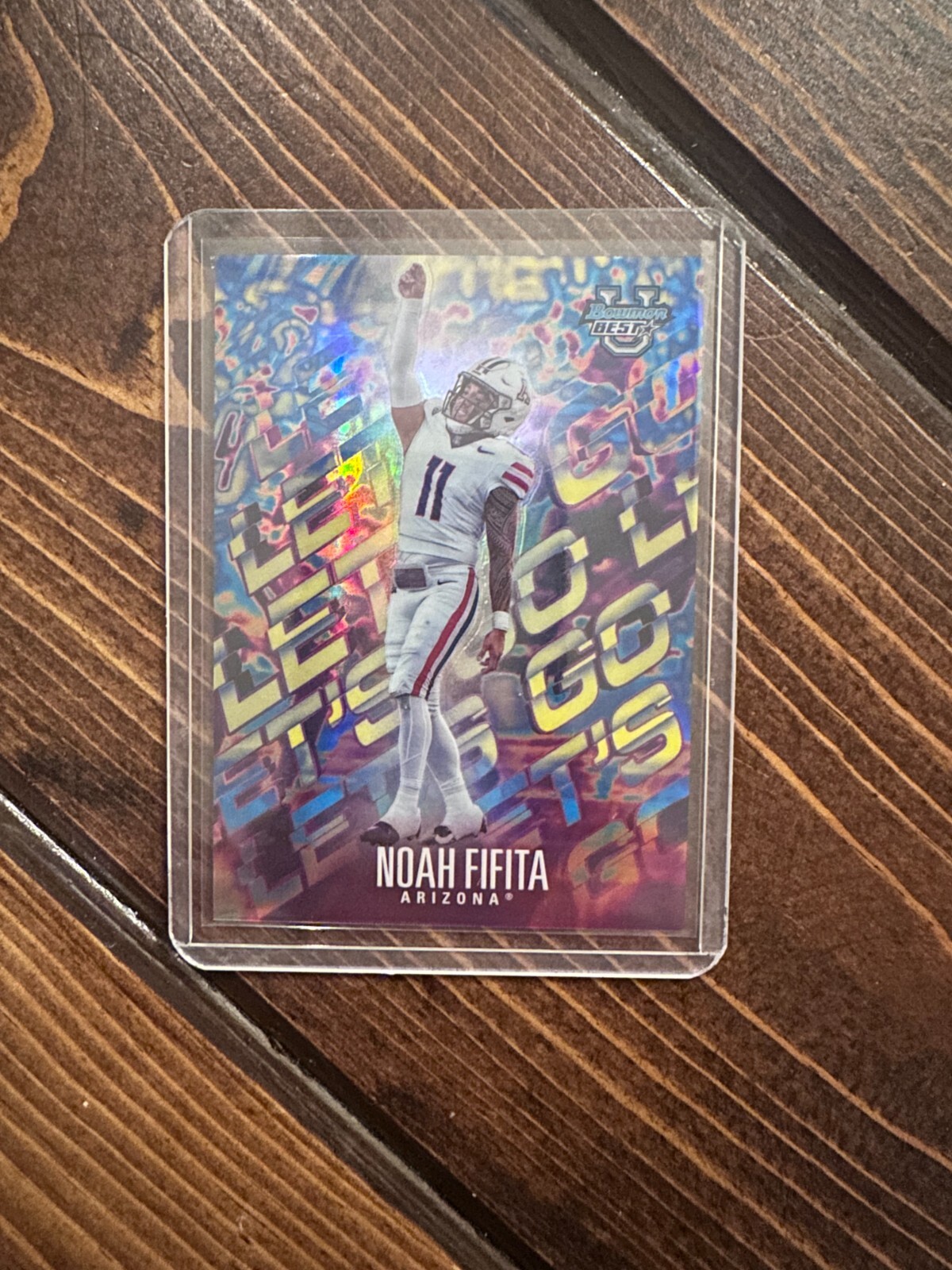 2024 Bowman U Best Noah Fifita Arizona Wildcats Let's Go SSP Case Hit