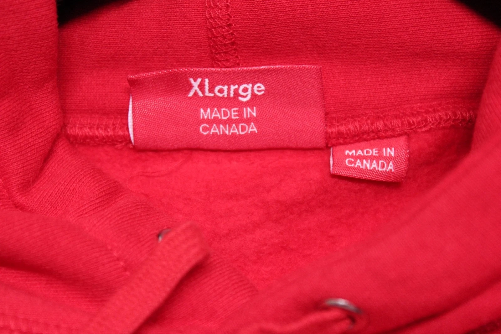 Felpa con cappuccio rossa Supreme Pure Fear limitata da uomo taglia XLarge 34436 nuova