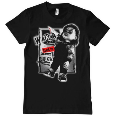 Child's Play Chucky Let's Be Friends T-Shirt Shirt Herren Offiziell Hybris