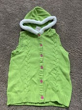 GYMBOREE Lovable Giraffe Green Sweater Vest Girls Size L 10 12 Nwt