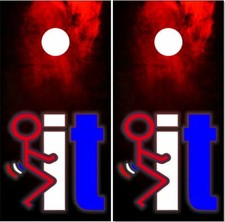 Fck it Funny LAMINATED Cornhole Wrap Bag Toss Skin Decal