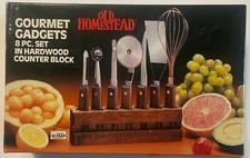 New Vintage Old Homestead Gourmet Gadgets Wood Base Japan New Old Stock. @@@@@@@