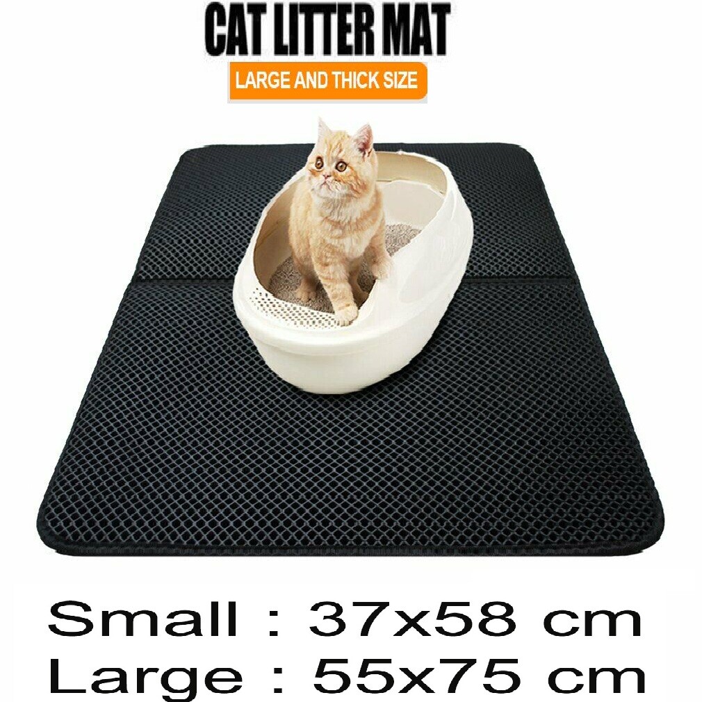 DoubleLayer Cat Litter Mat Waterproof Trapper Foldable Pad Pet Rug
