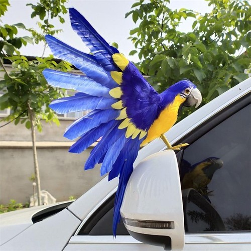 Simulated Feathered Parrot Decorative Animal Model Fake Bird Craft - Picture 18 of 21