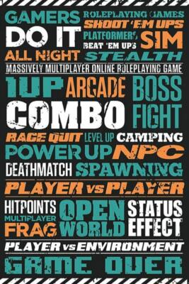 Gaming: Typografisch - Maxi Poster 61 x 91,5 cm neu und versiegelt