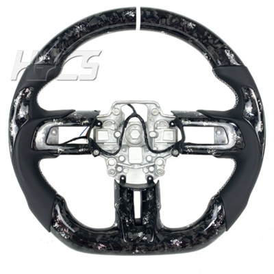 Car Interior Forged Carbon Fiber Steering Wheel For Ford Mustang GT Shelby