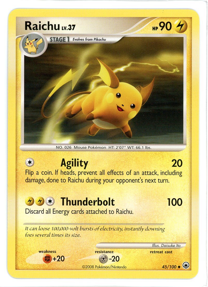 Raichu 45/100 Majestic Dawn Pokemon Card